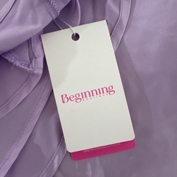 Strapless purple mini dress - Picture 5 of 5